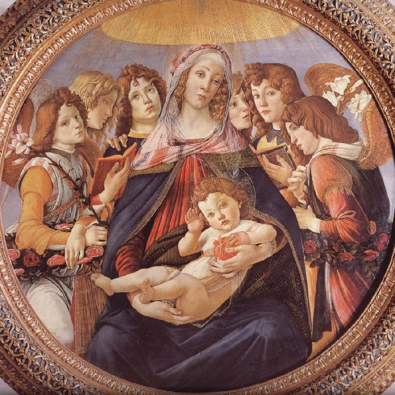 Sandro Botticelli Our Lady of the eight sub-angel oil painting picture